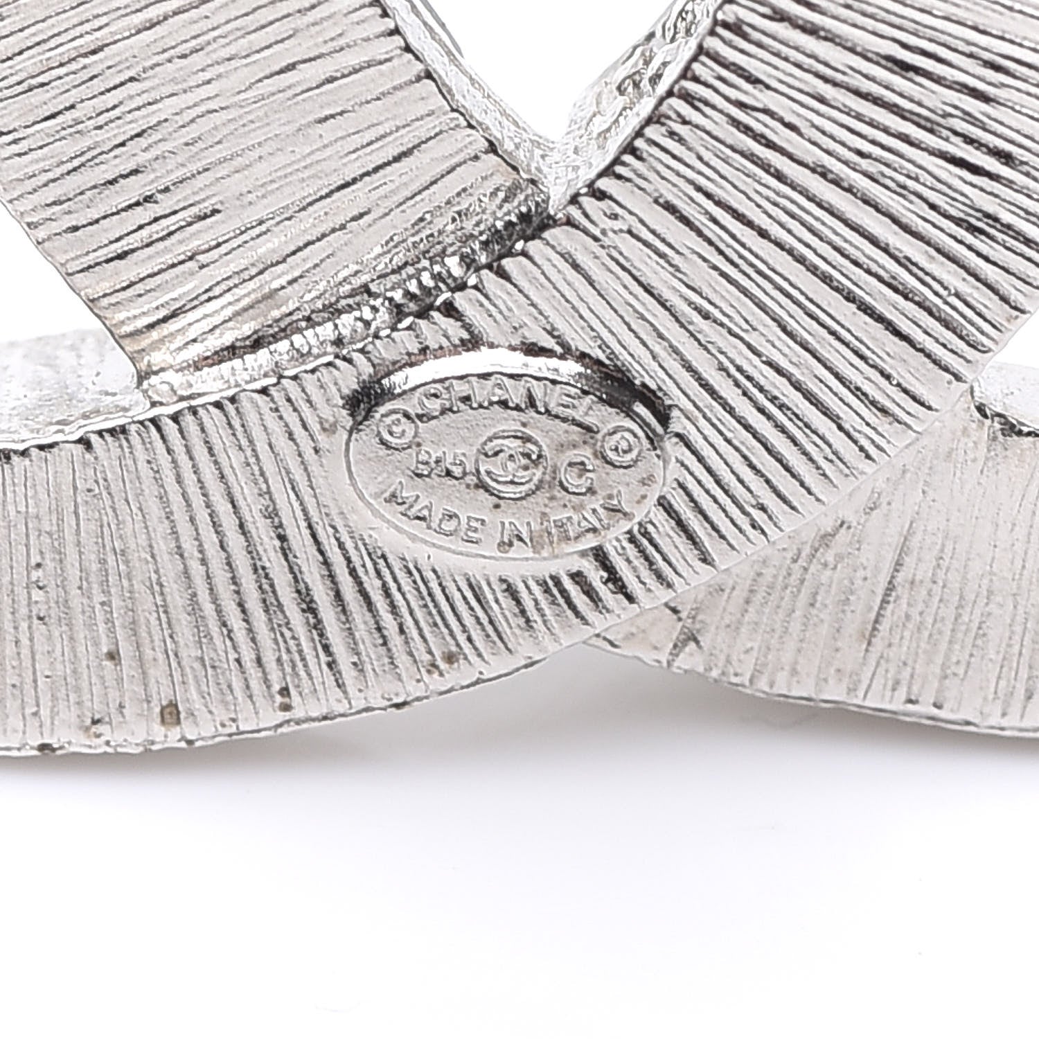 Chanel Baguette Crystal Dubai CC Brooch Silver 4 of 5