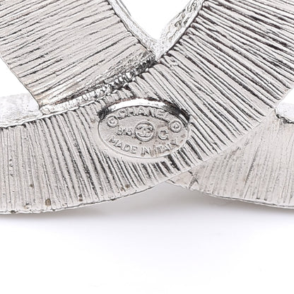 Chanel Baguette Crystal Dubai CC Brooch Silver 4 of 5