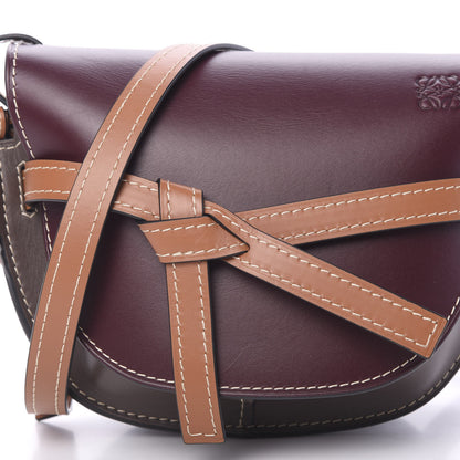 Loewe Calfskin Small Gate Crossbody Bag Oxblood Tan 7 of 9