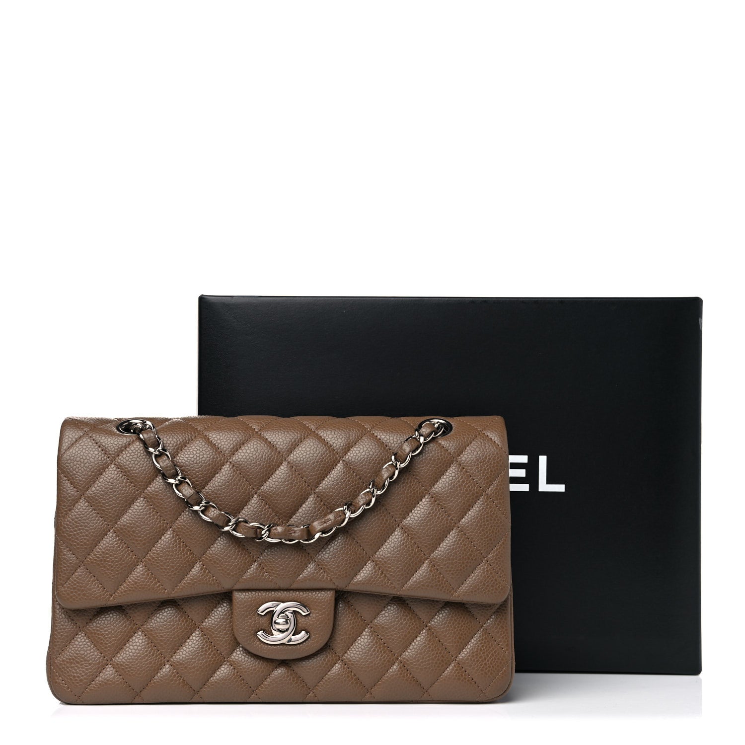 Chanel Caviar Quilted Medium Double Flap Brown 11 of 11