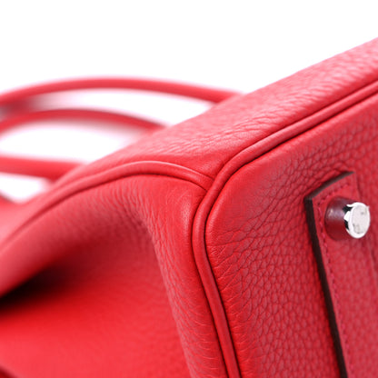 Hermes Togo Horseshoe Birkin 35 Rouge Casaque 10 of 15