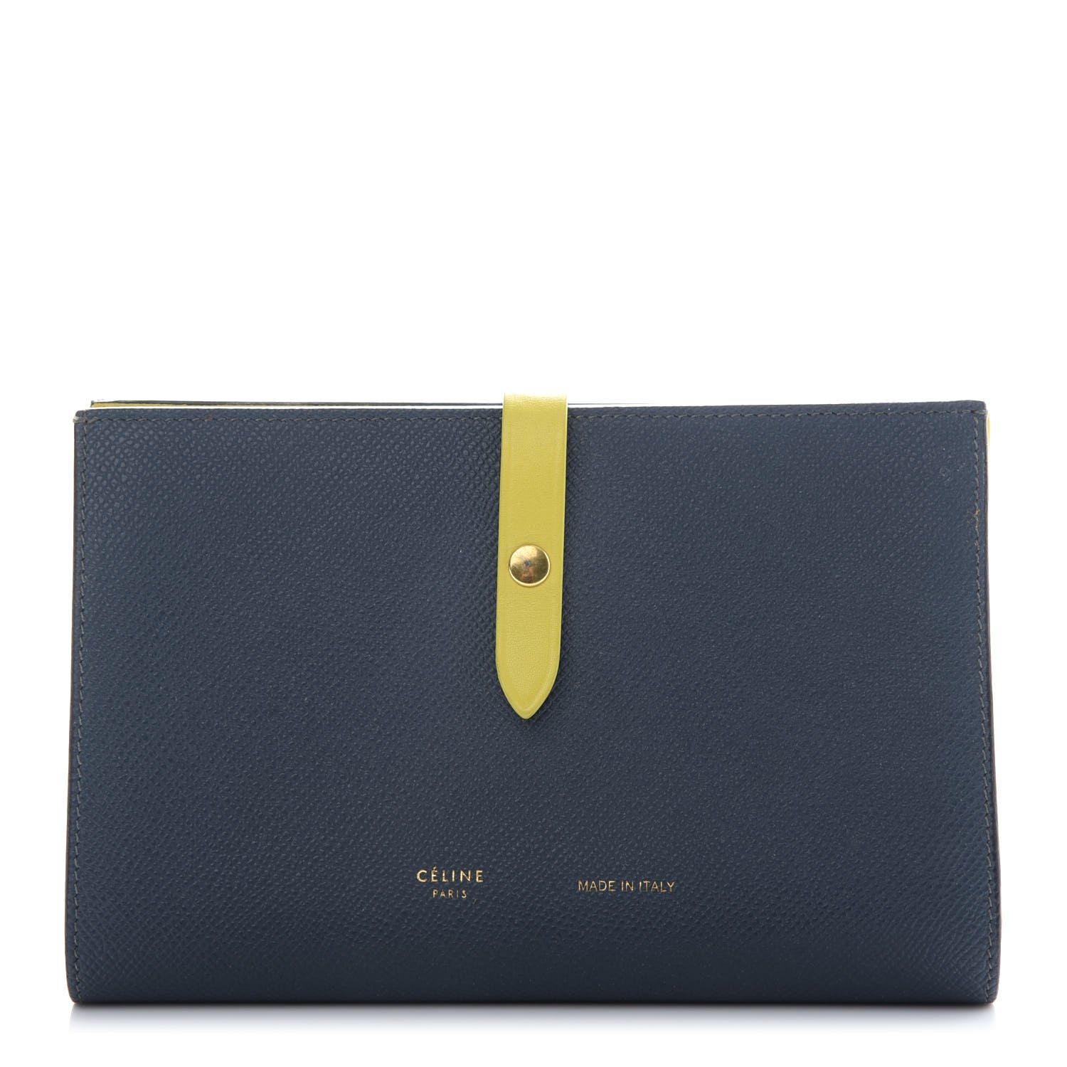 Celine Grained Calfskin Large Multifunction Strap Wallet Slate 1 of 8