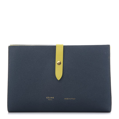Celine Grained Calfskin Large Multifunction Strap Wallet Slate 1 of 8