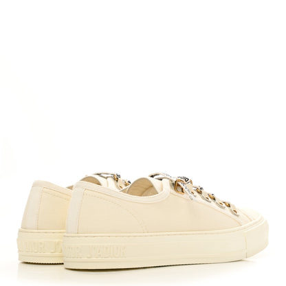 Christian Dior Canvas Walk 'N' Dior Low Top Sneakers 39 Milk 4 of 8