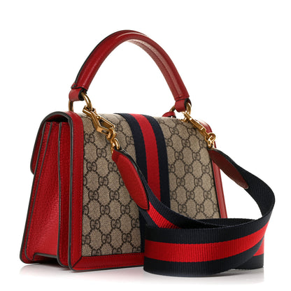 Gucci GG Supreme Monogram Small Queen Margaret Top Handle Bag Red 3 of 11