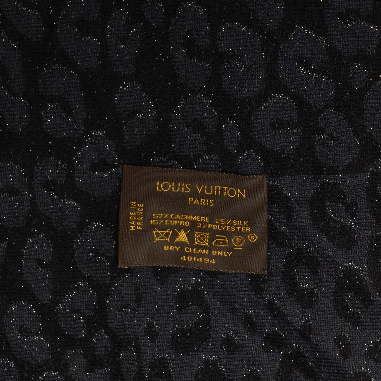 Knit Cashmere Leopard Square Anthracite