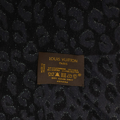 Louis Vuitton Knit Cashmere Leopard Square Anthracite 5 of 5