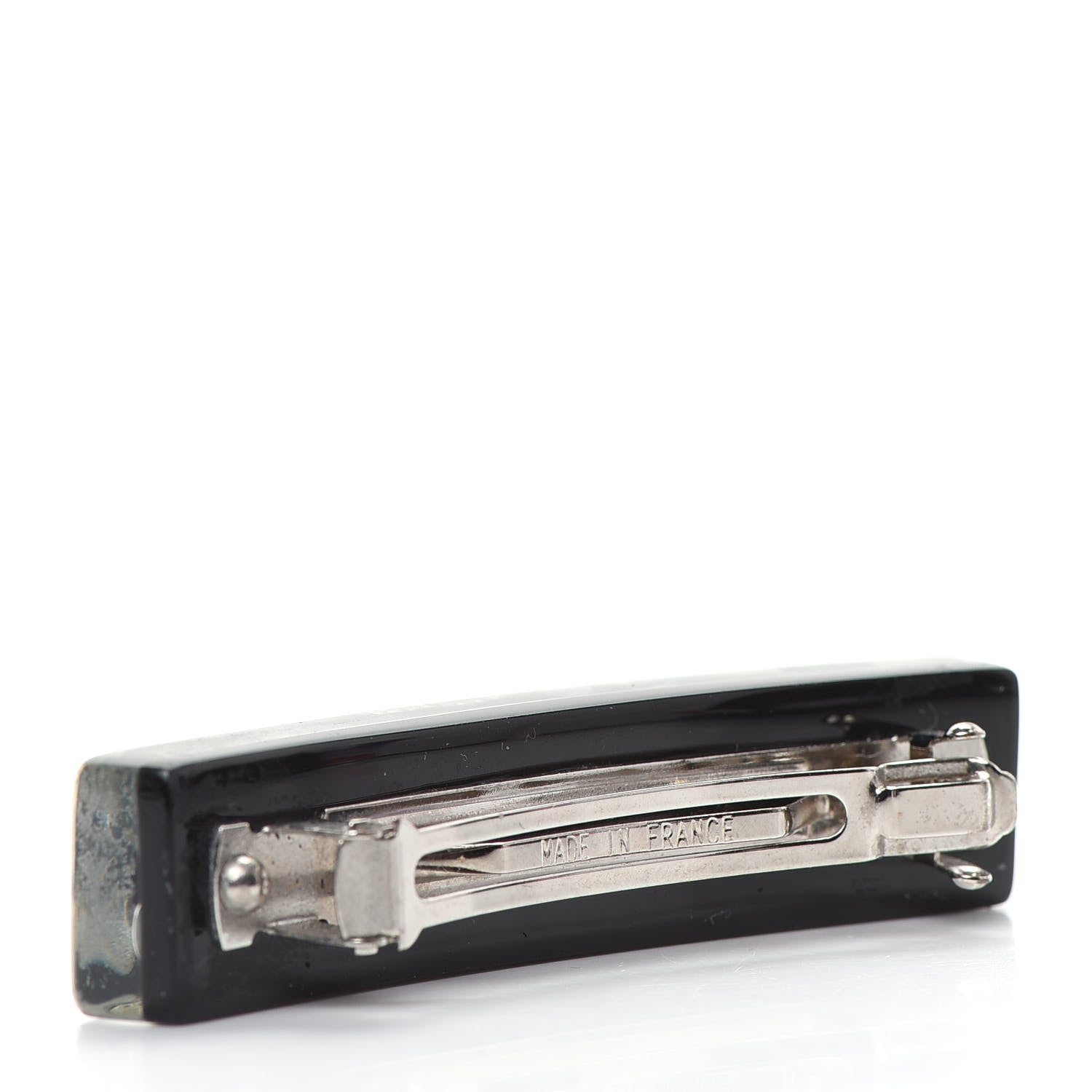 Chanel Crystal CC Hair Clip Barrette Black 3 of 4