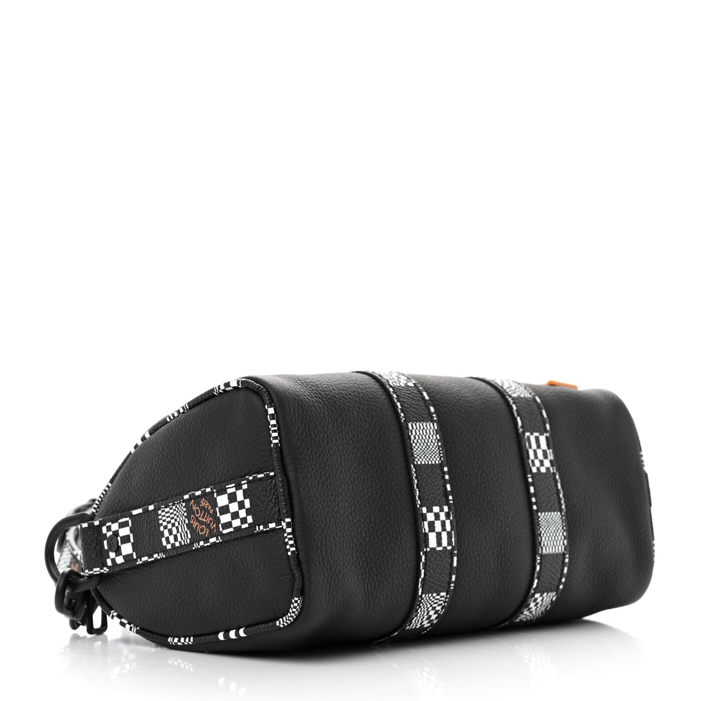 Calfskin Damier Distorted Keepall XS Black