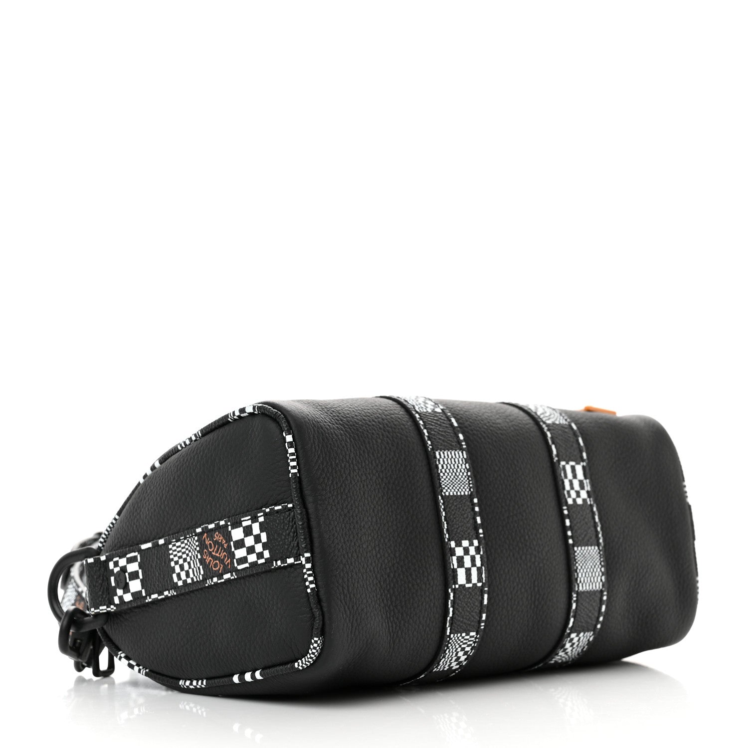 Louis Vuitton Calfskin Damier Distorted Keepall XS Black 4 of 9