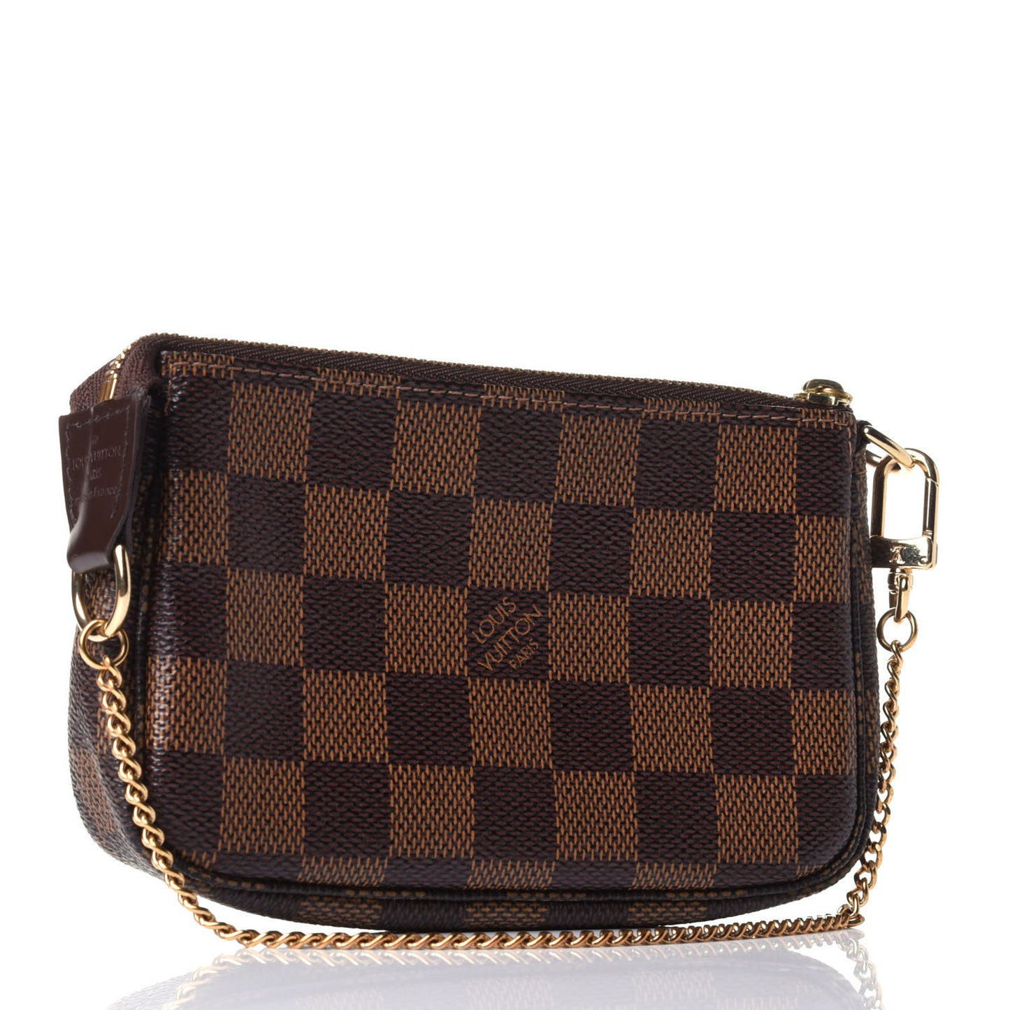Damier Ebene Complice Trunks and Bags Mini Pochette Accessories Red