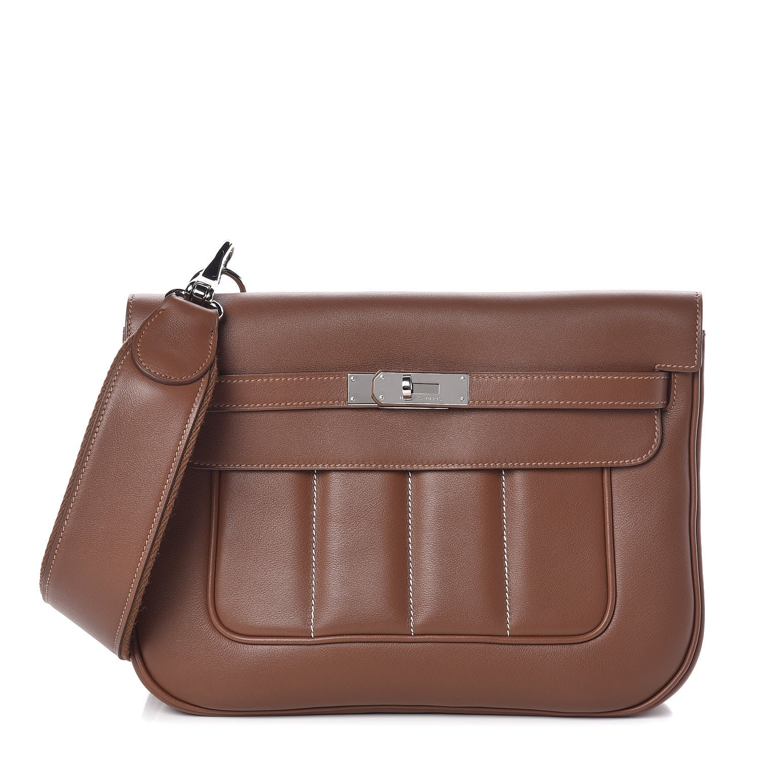 Hermes Veau Swift 28 Sac Berline Marron D'Inde 1 of 9
