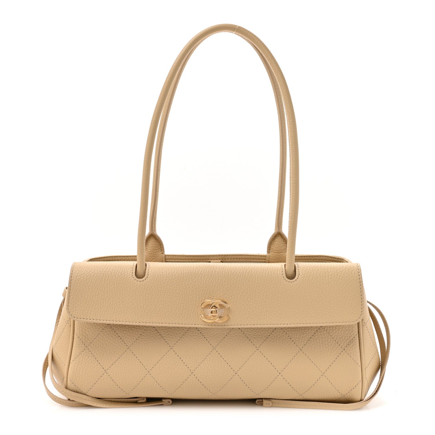 Chanel Grained Calfskin Stitched Urban Essentials Small Shopping Bag Beige 1 of 10
