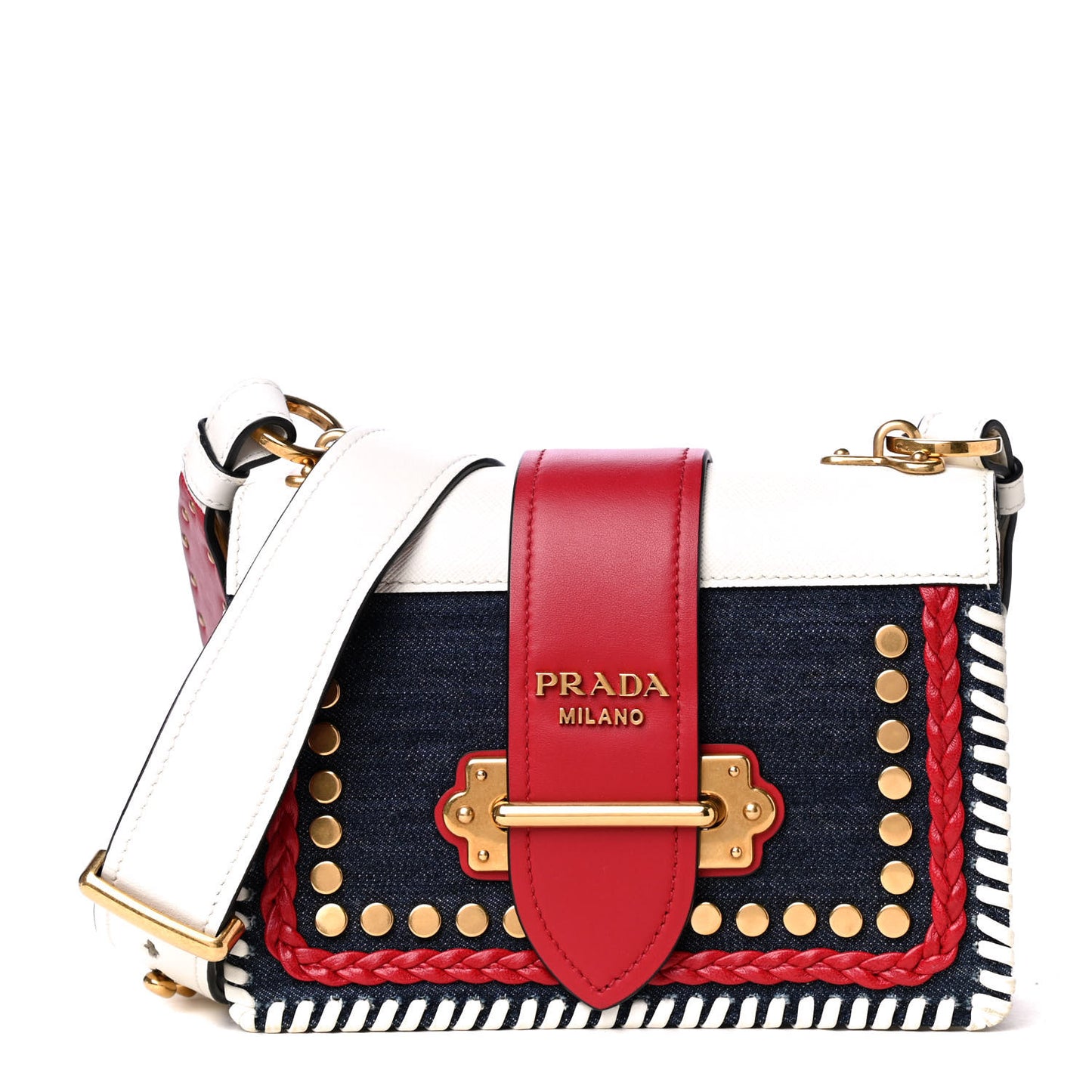 City Calf Denim Cahier Bag Blue Fuoco