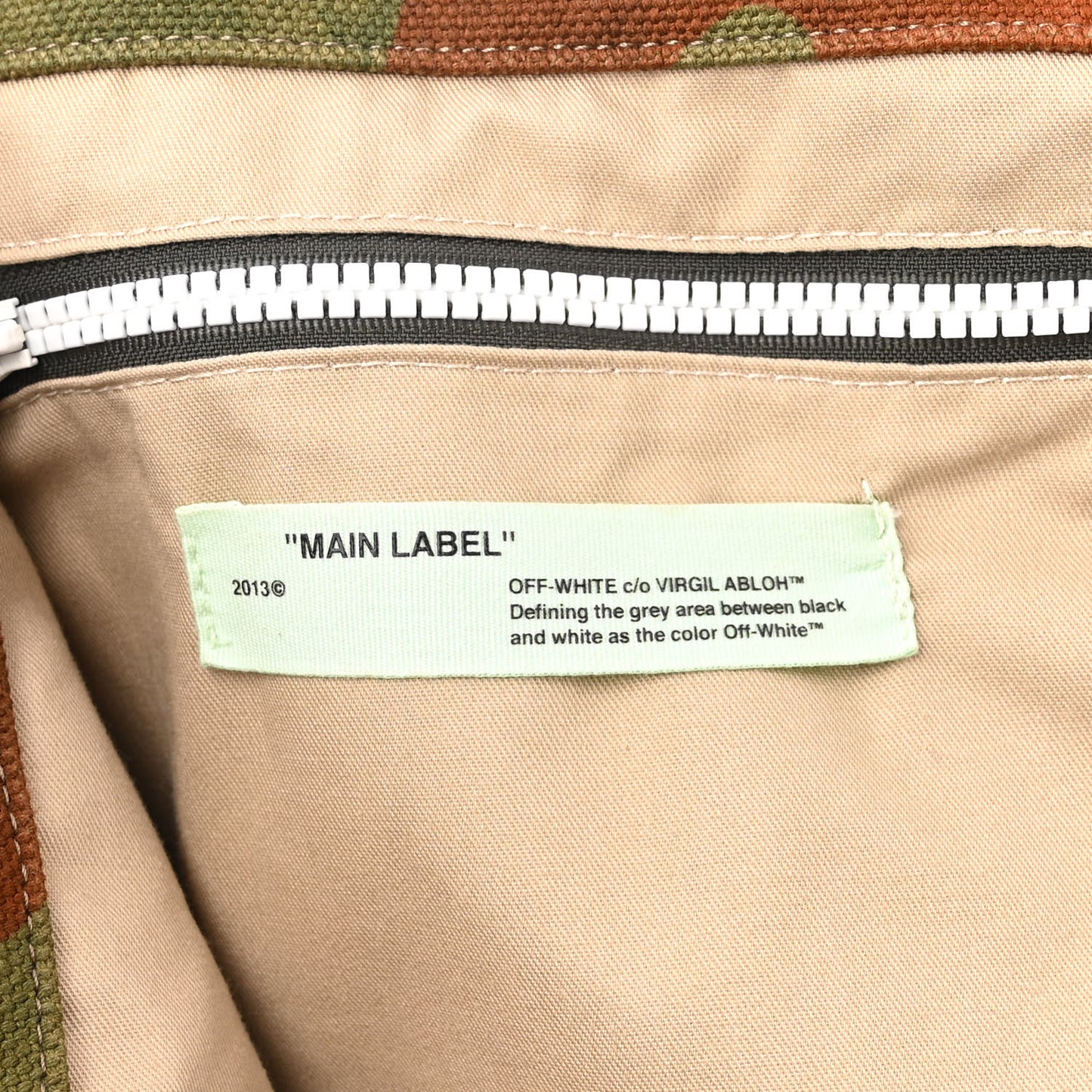 Polyester Striped Diag Camouflage Tote Multicolor