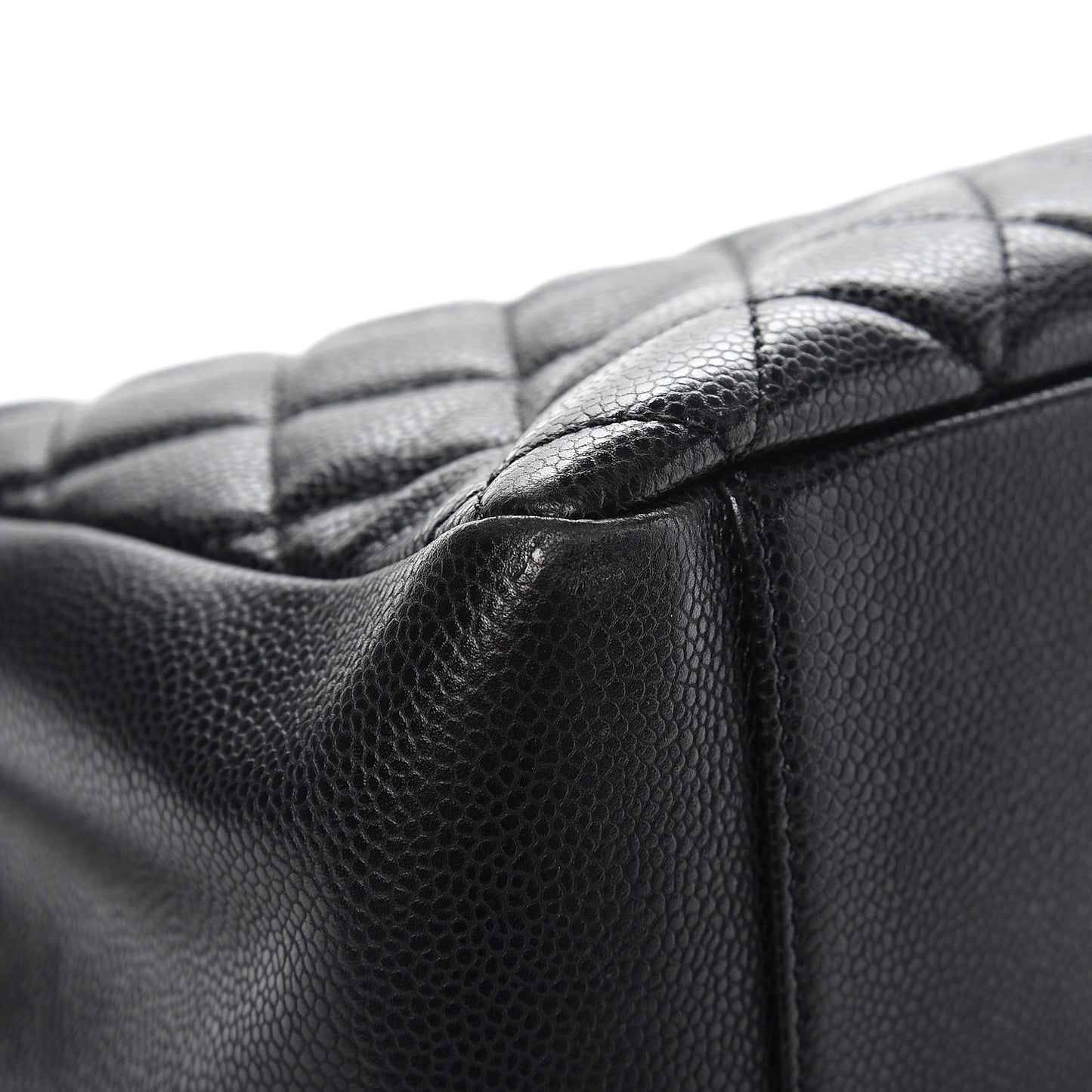 Caviar Quilted Grand Shopping Tote GST Black