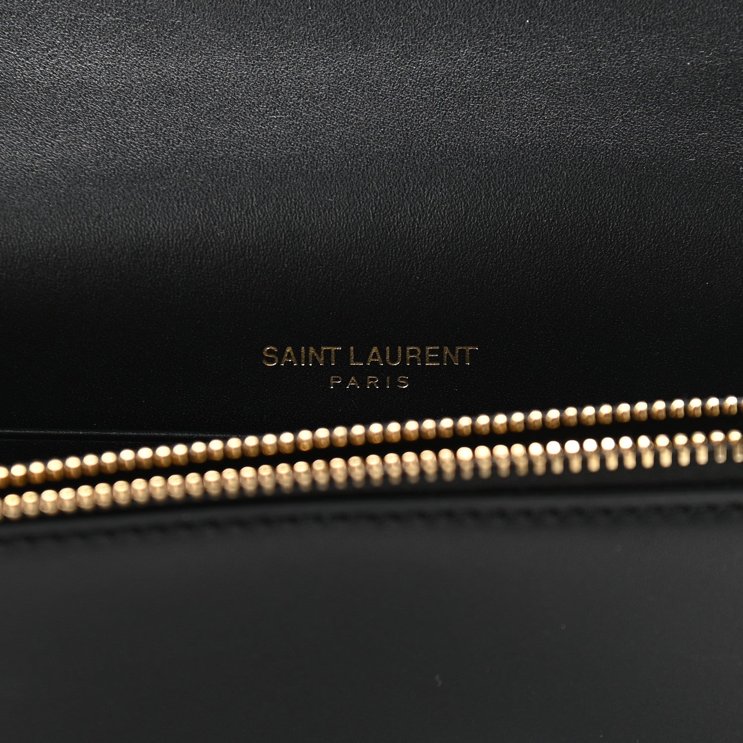 Saint Laurent Smooth Calfskin Classic Monogram Kate Tassel Chain Wallet Black 6 of 9
