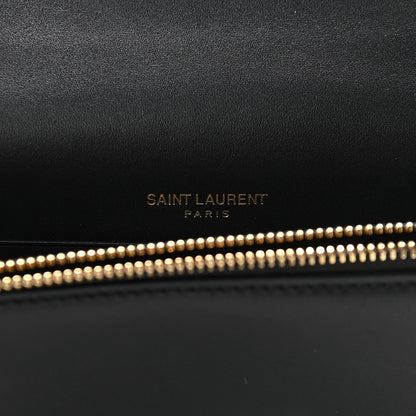 Saint Laurent Smooth Calfskin Classic Monogram Kate Tassel Chain Wallet Black 6 of 9