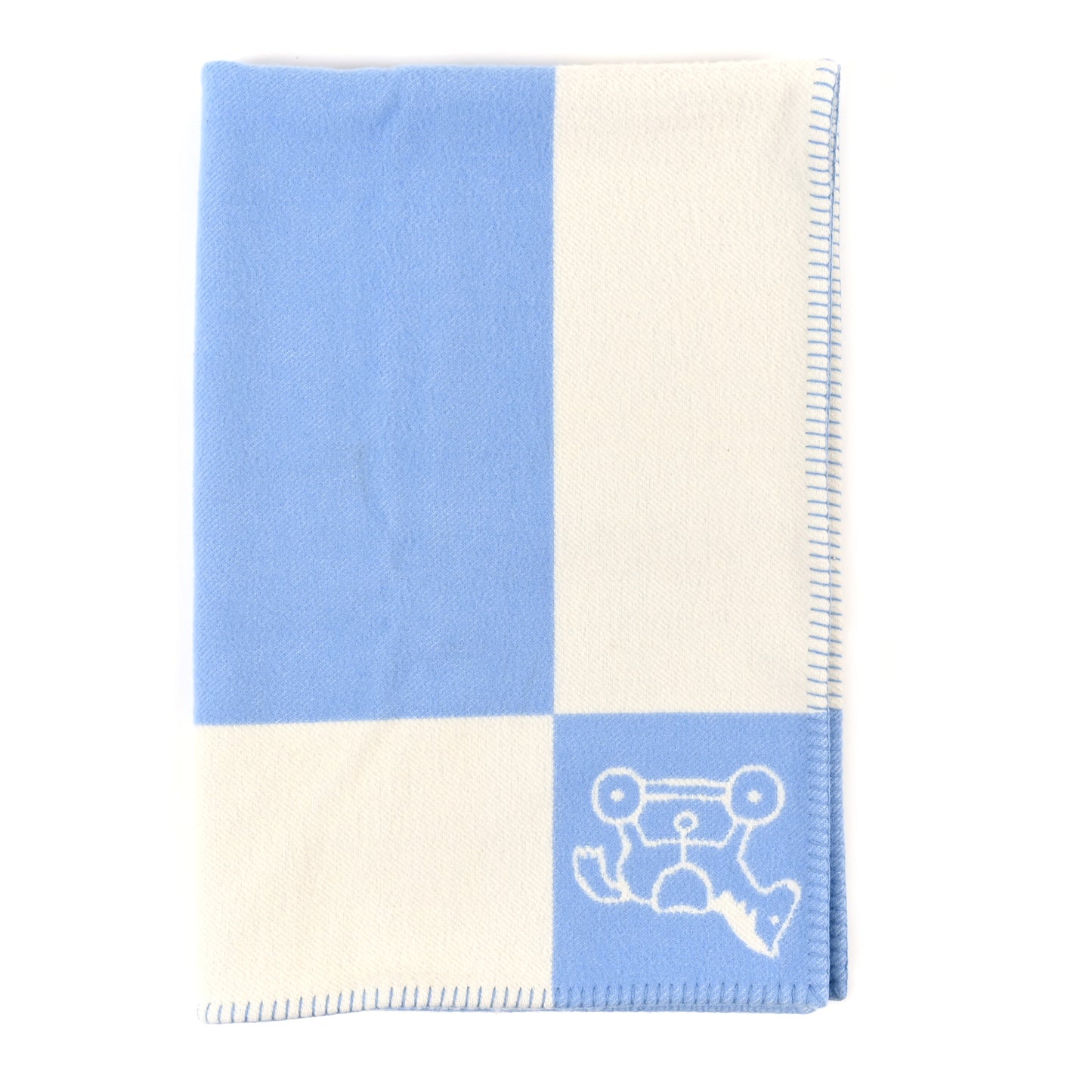 Wool Cashmere Adada Avalon Baby Blanket Blue Glacier