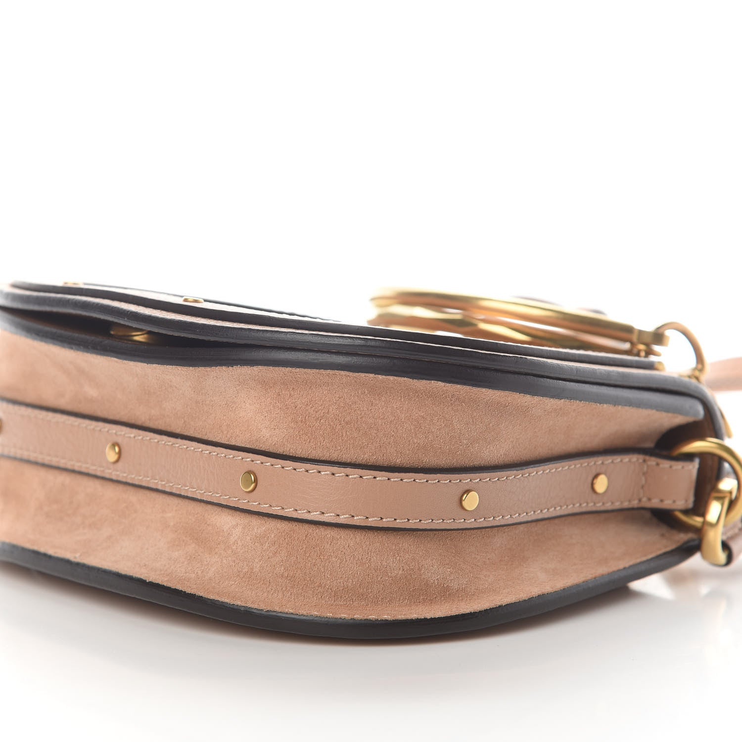 Chloe Calfskin Suede Small Nile Bracelet Bag Biscotti Beige 7 of 9