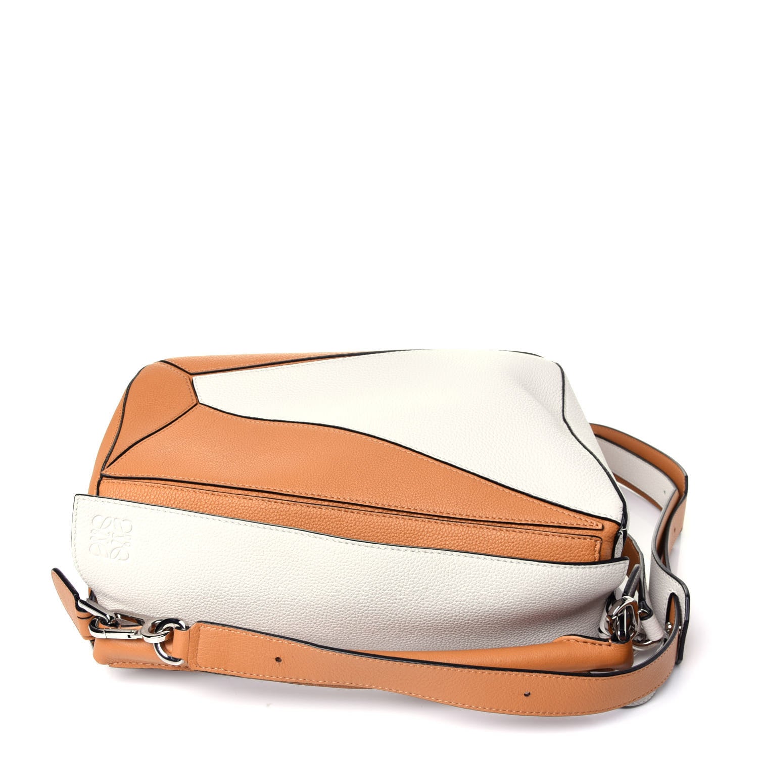 Loewe Calfskin Medium Puzzle Bag Tan Soft White 11 of 13