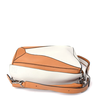 Loewe Calfskin Medium Puzzle Bag Tan Soft White 11 of 13