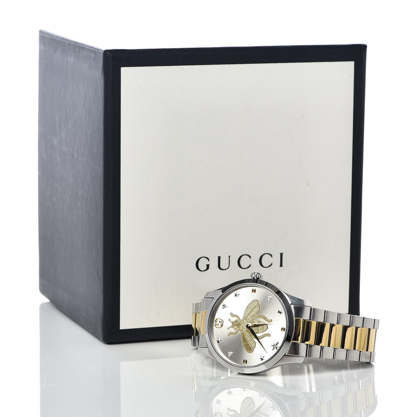Stainless Steel 38mm G-Timeless Two Tone Bee Quartz Watch