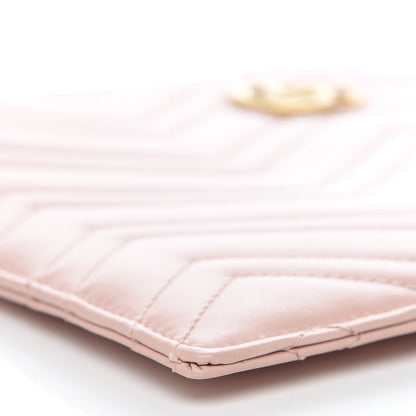 Gucci Calfskin Matelasse Large GG Marmont Zip Pouch Perfect Pink 5 of 9