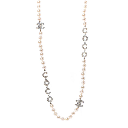 Chanel Pearl CC Coco Necklace Gold 1 of 6