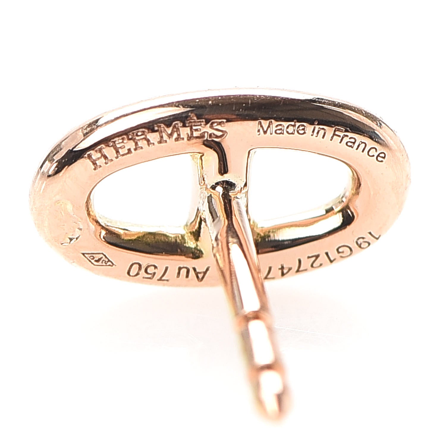 Hermes 18K Rose Gold TPM Farandole Stud Earrings 4 of 5