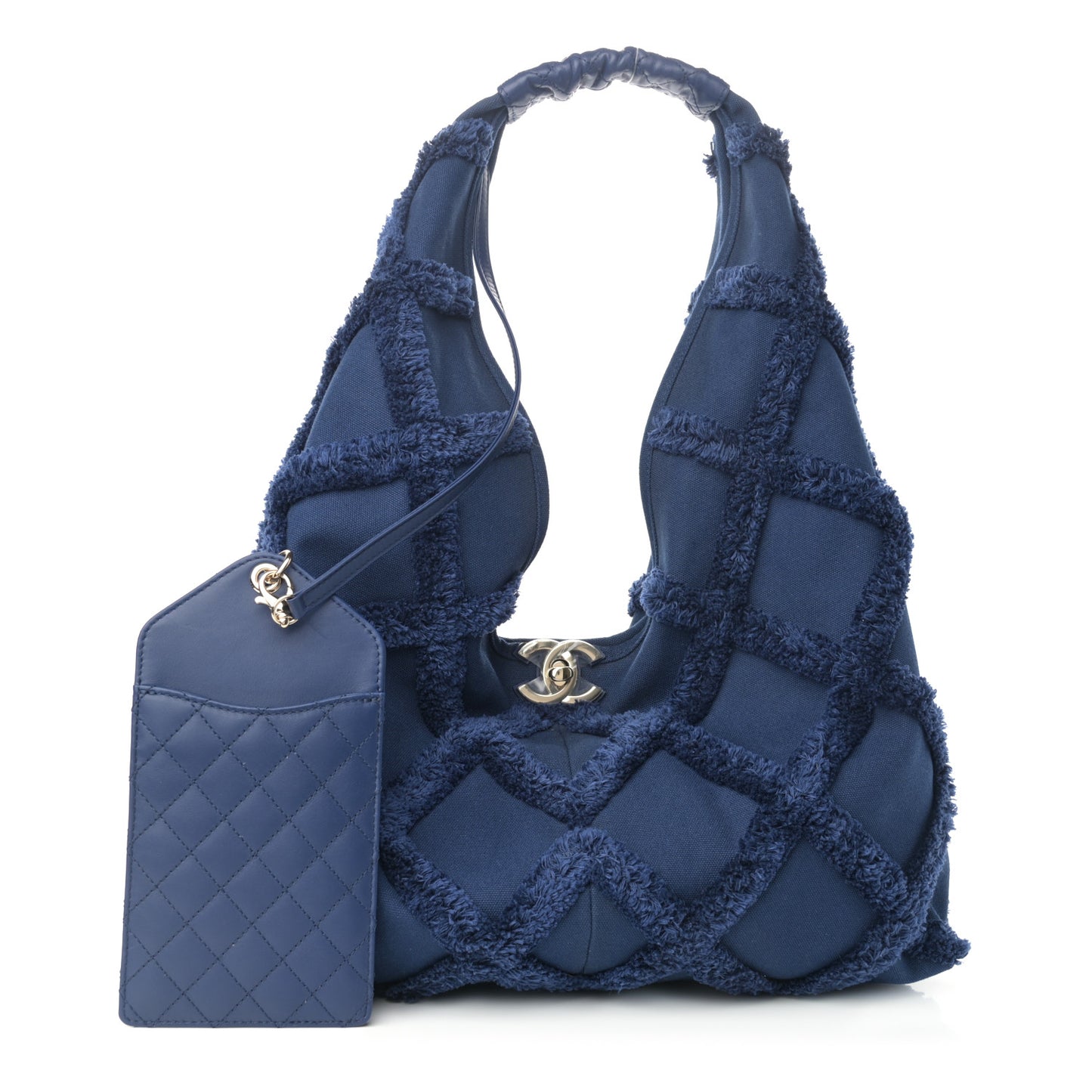 Cotton Canvas Large CC Embrace Hobo Navy
