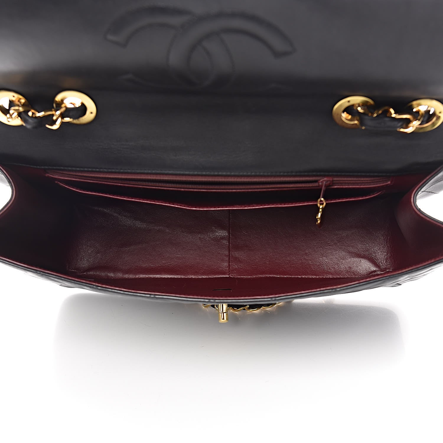 Chanel Lambskin Quilted XL Jumbo Single Flap Black 5 of 13
