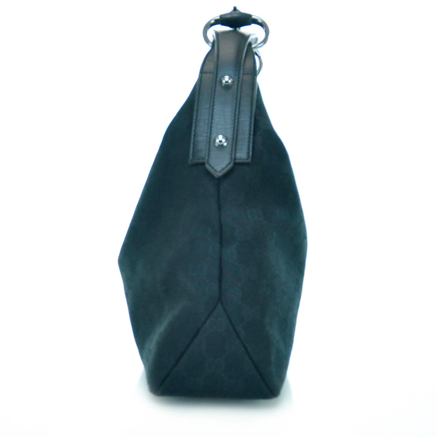 Monogram Medium Horsebit Chain Hobo Black