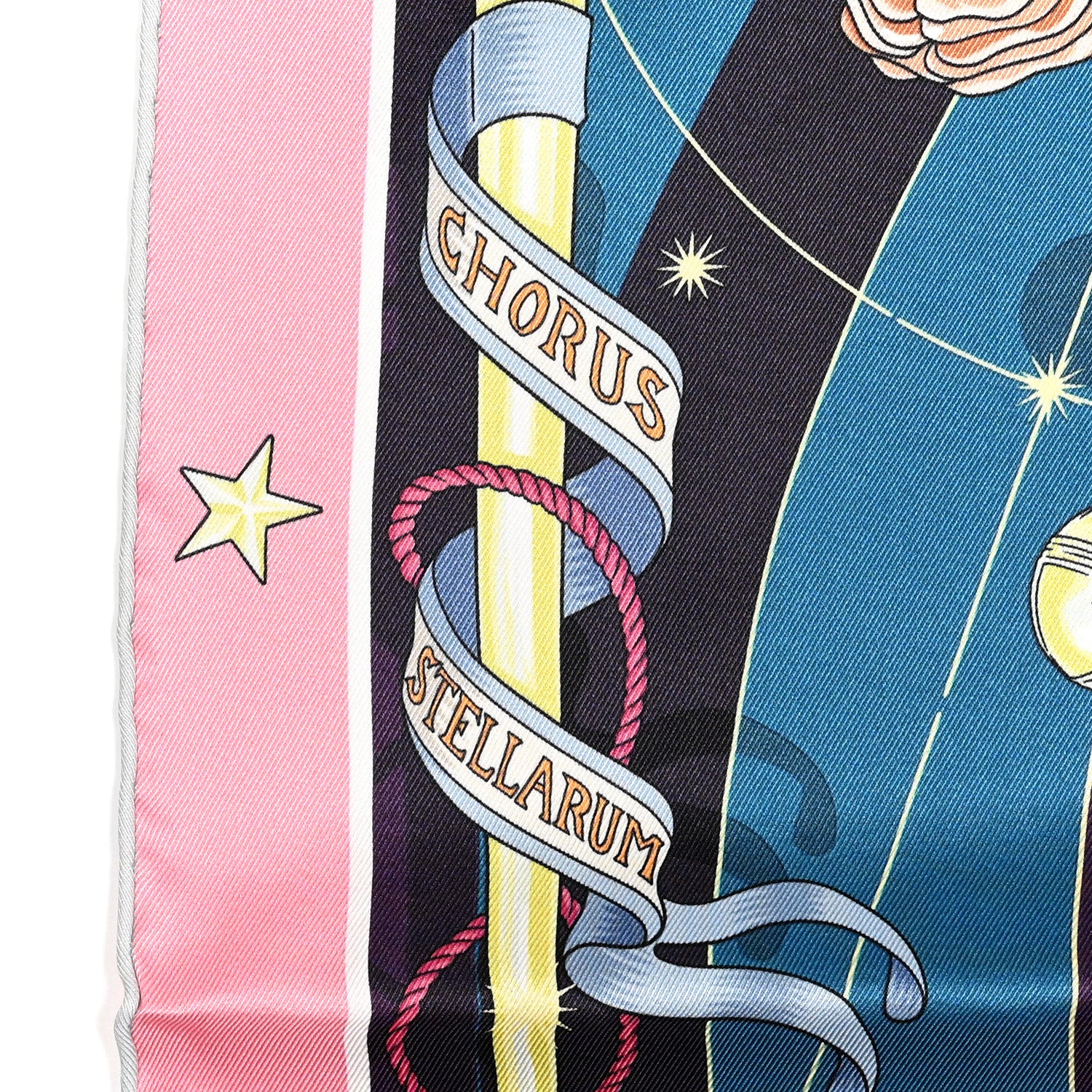 Hermes Silk Chorus Stellarum Scarf 70 Rose Bleu Cobalt 2 of 5