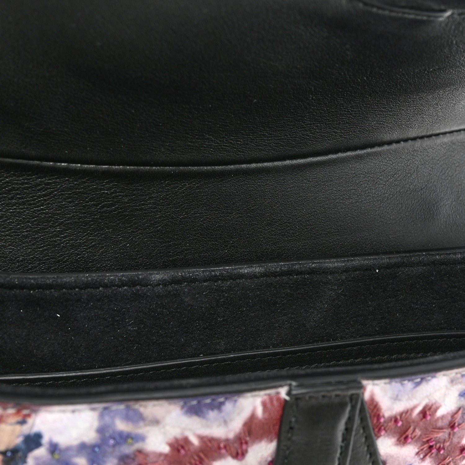 Christian Dior Canvas Embroidered Kaleidiorscopic Saddle Bag Blue Multicolor 10 of 12