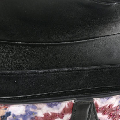 Christian Dior Canvas Embroidered Kaleidiorscopic Saddle Bag Blue Multicolor 10 of 12