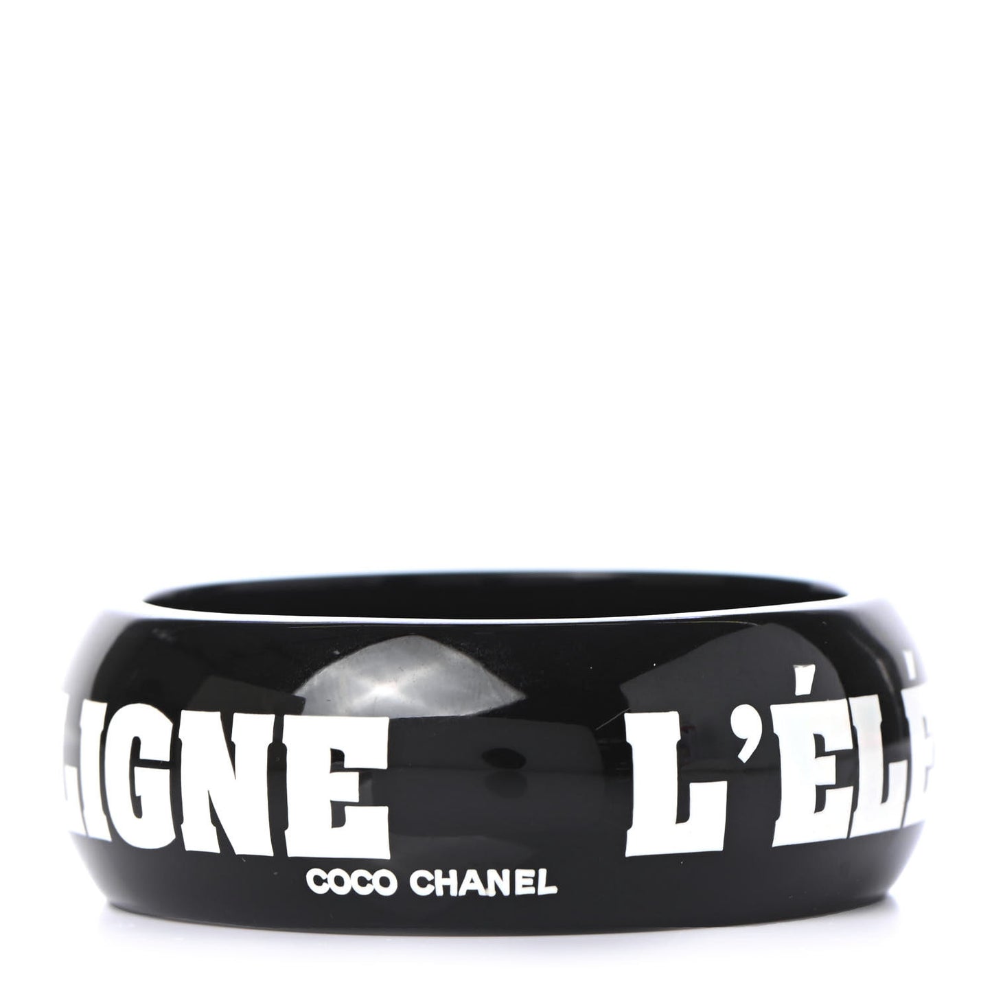 Resin L'Elegance Bangle Bracelet Black