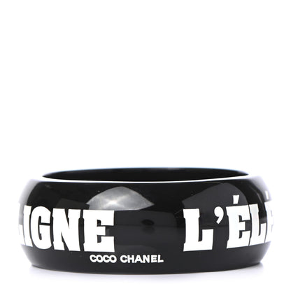 Chanel Resin L'Elegance Bangle Bracelet Black 1 of 3