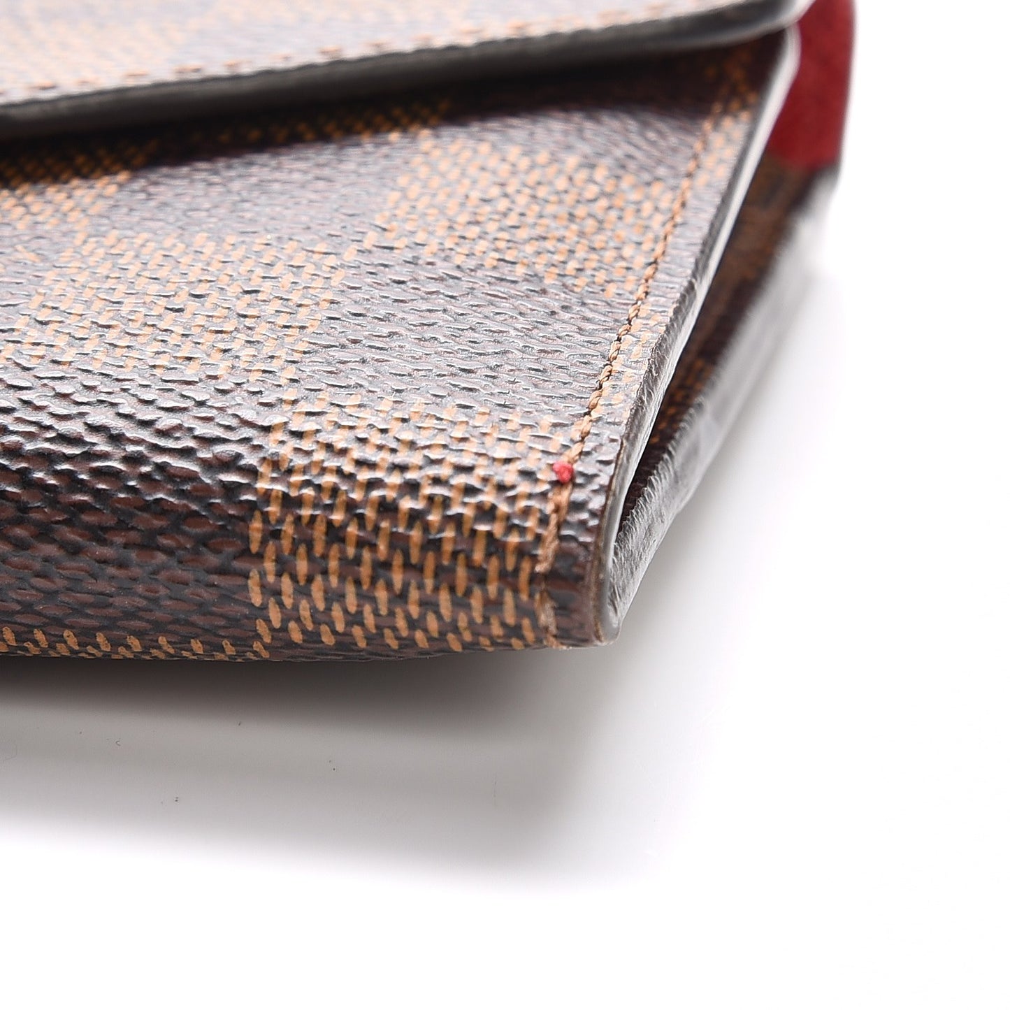 Damier Ebene Josephine Wallet Red