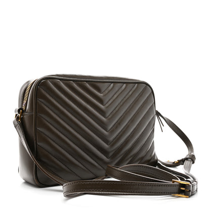 Saint Laurent Calfskin Matelasse Monogram Lou Camera Bag Military Olive 3 of 15