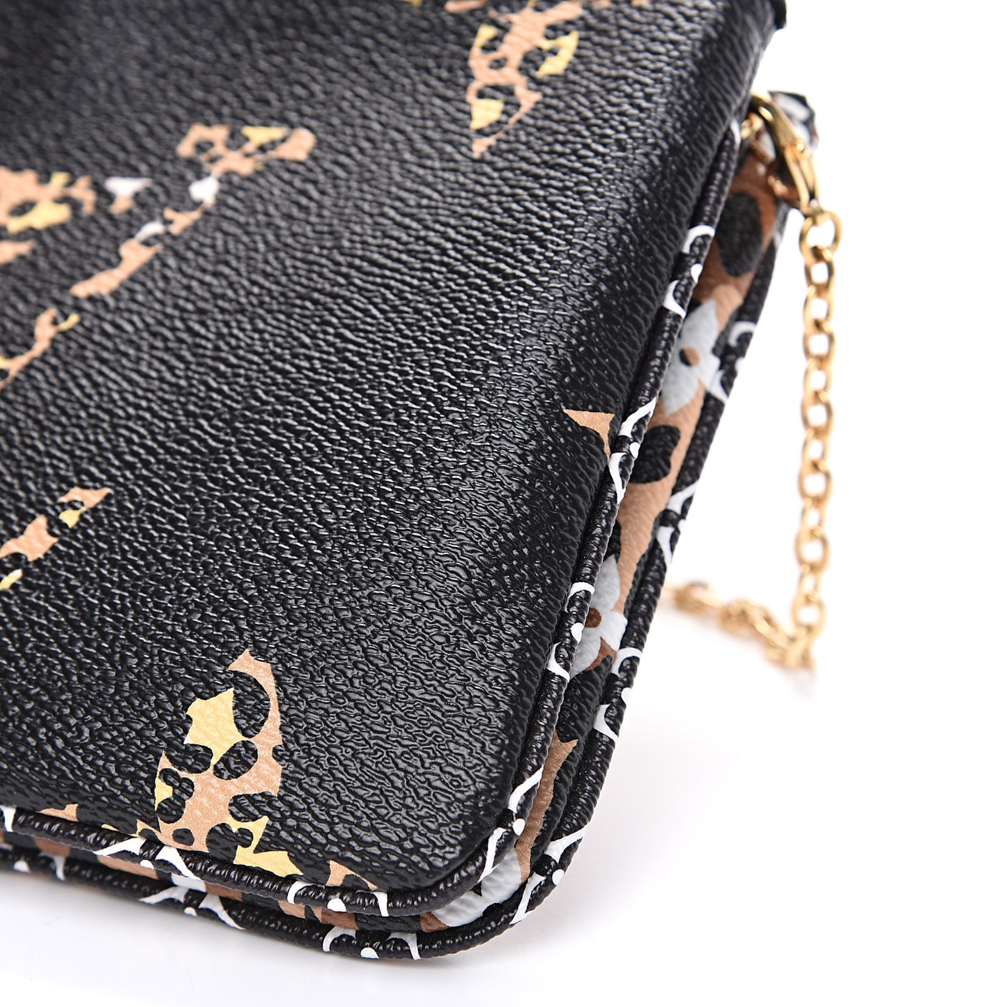 Monogram Giant Jungle Pochette Double Zip Black
