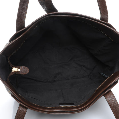 Fendi Zucca Vitello Artic Grande Shopping Tote Tobacco Castagna 6 of 8
