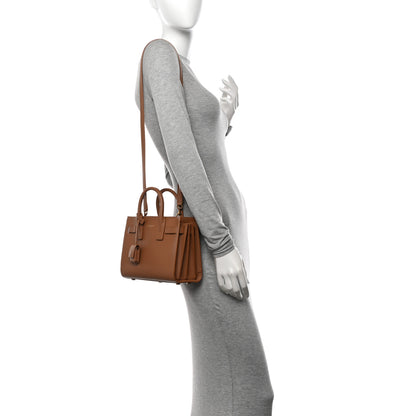 Saint Laurent Grained Calfskin Nano Sac De Jour Cinnamon 2 of 14