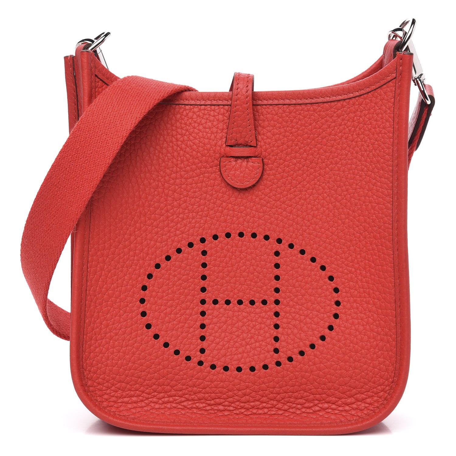 Hermes Taurillon Clemence Evelyne TPM Rouge de Coeur 1 of 9