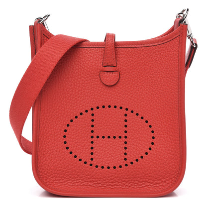 Hermes Taurillon Clemence Evelyne TPM Rouge de Coeur 1 of 9