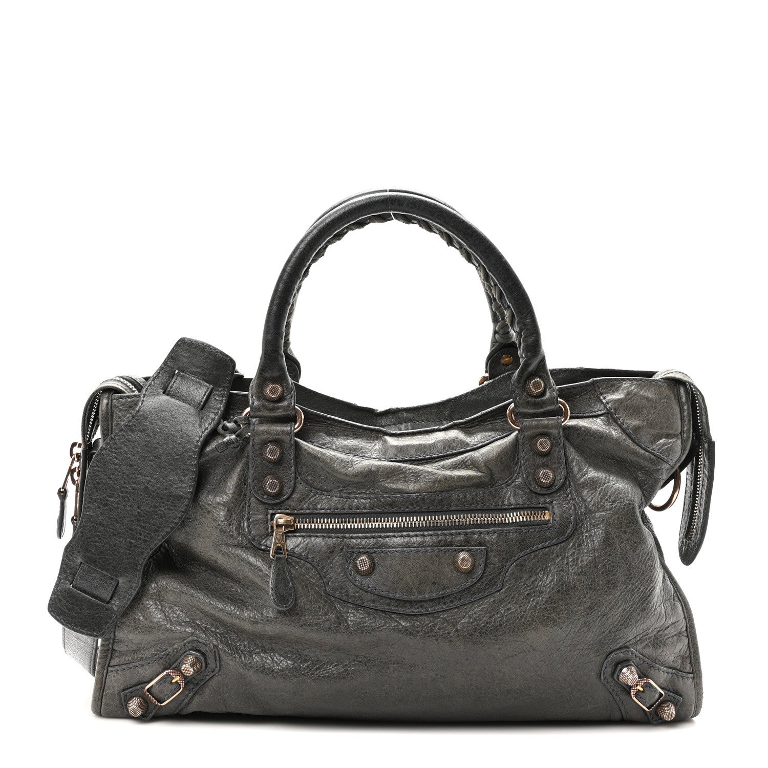 Balenciaga Agneau Giant 12 Rose Gold Hardware City Anthracite 1 of 11