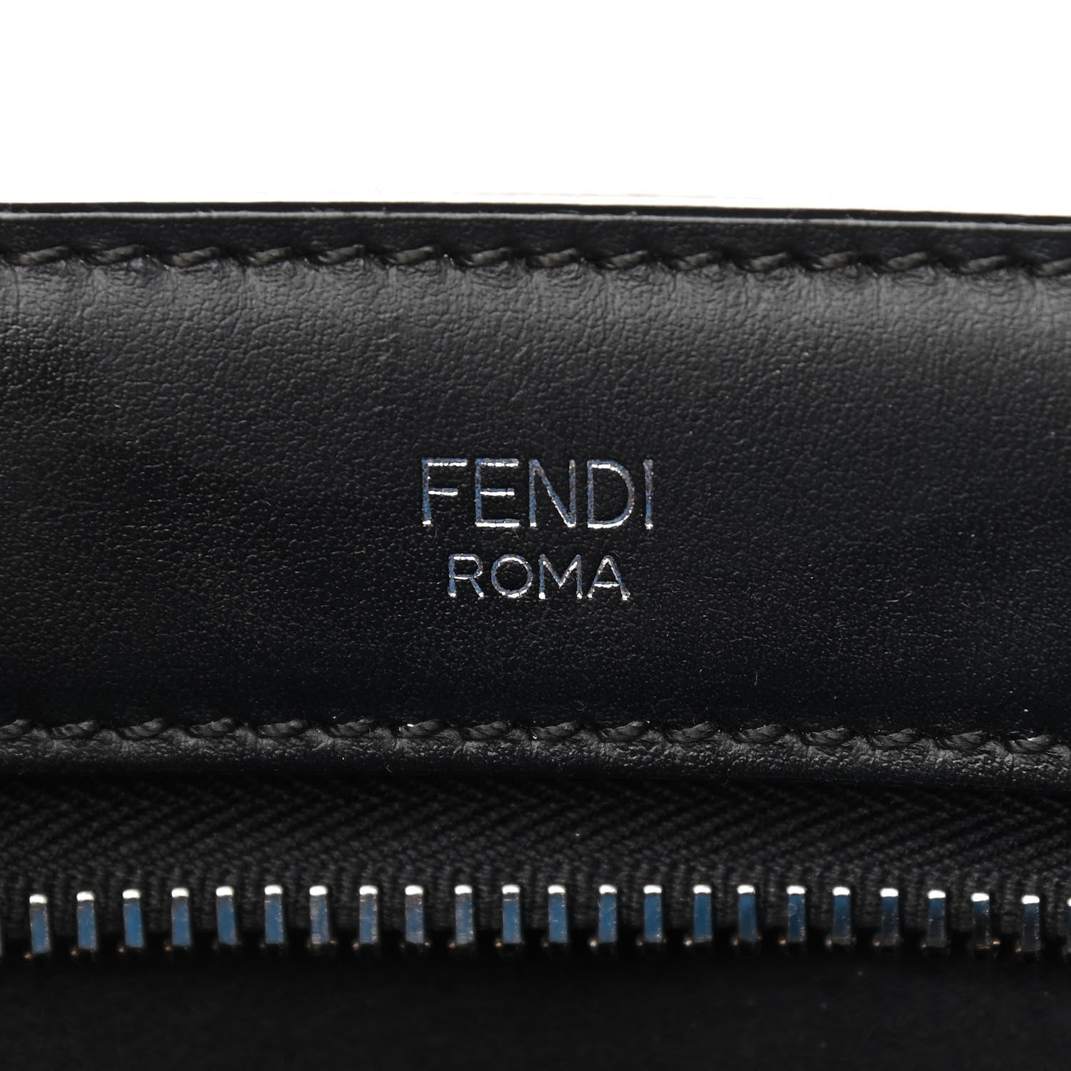 Fendi Vitello Baltico Dolce DotCom Satchel Black Blue Royal 7 of 20