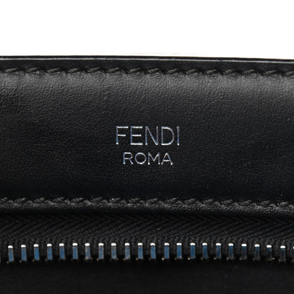 Fendi Vitello Baltico Dolce DotCom Satchel Black Blue Royal 7 of 20