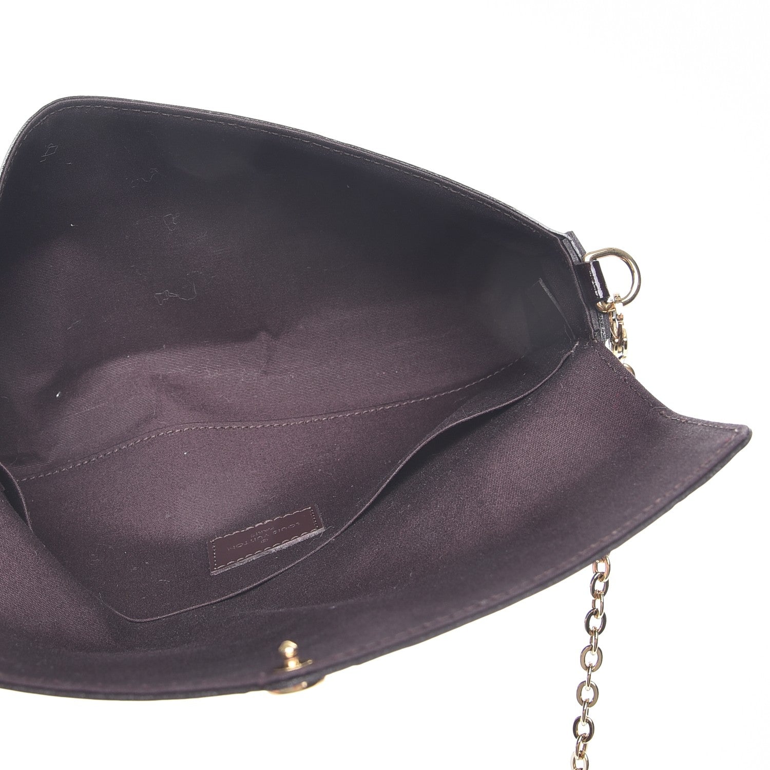 Louis Vuitton Vernis Pochette Felicie Chain Wallet Amarante 7 of 10