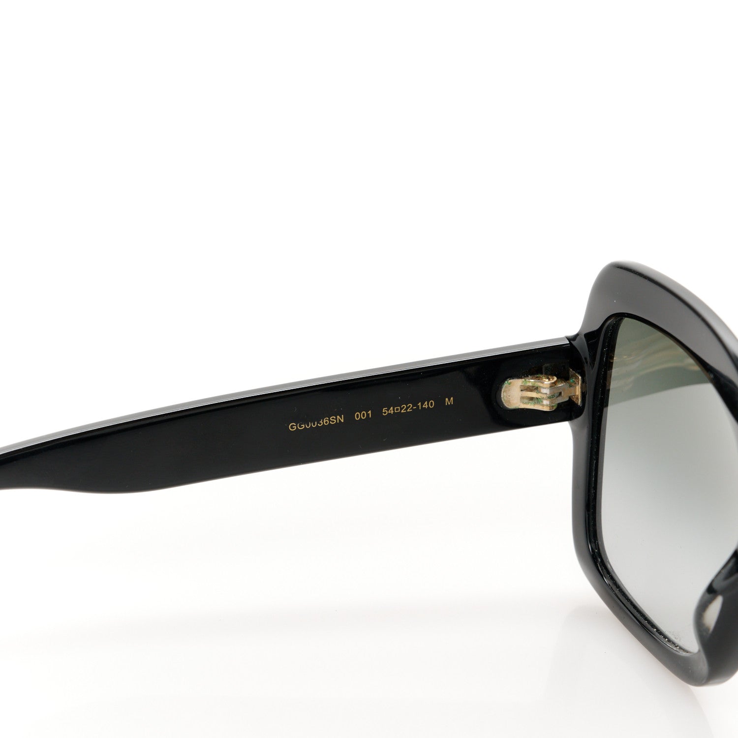 Gucci Acetate Square Frame Sunglasses GG0036S Black 5 of 9